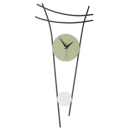 Wallity Heit - Green Reloj de Pared Decorativo de Metal